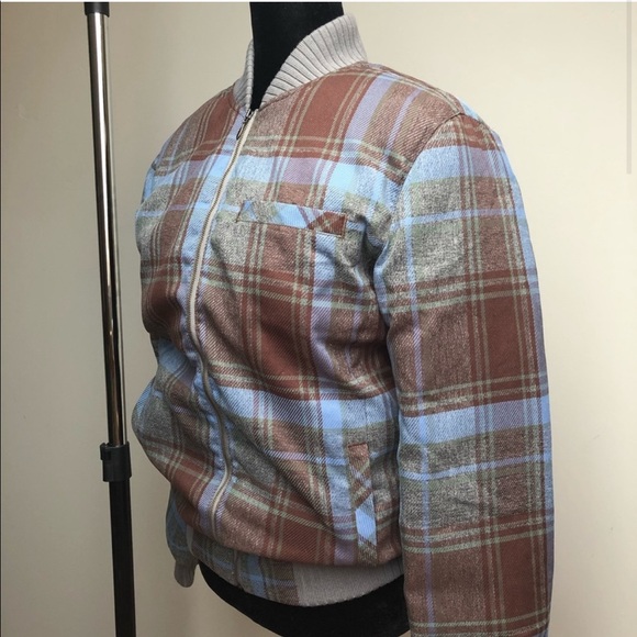 PrAna Plaid Bomber Jacket - Picture 5 of 7